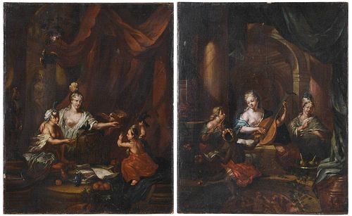 PAIR OF PAINTINGS, FOLLOWER OF