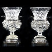 PAIR OF PAIRPOINT CUT GLASS AN