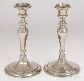 PAIR OF PAKTONG CANDLESTICKS,