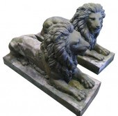 PAIR OF PALATIAL BRONZE MALE L