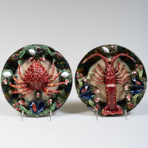 PAIR OF PALISSY STYLE