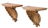 PAIR OF PALLADIO GILTWOOD SHEL