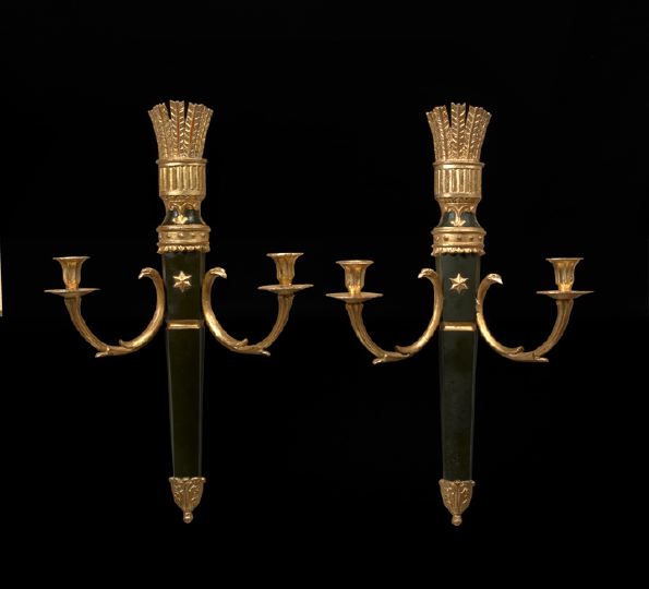 Pair of Palladio, Italy, Brass