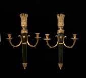 Pair of Palladio, Italy, Brass