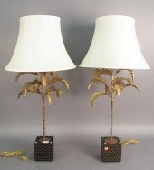 PAIR OF PALM TREE LAMPS HAVING