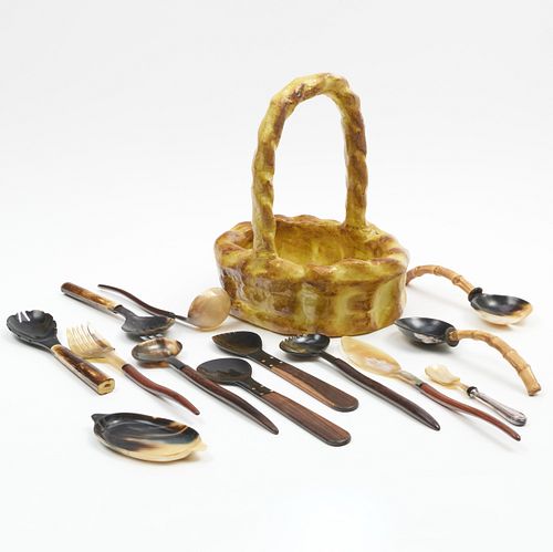 PAIR OF PAPIER MACHE BASKETS AND