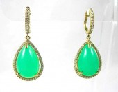 PAIR OF PARAIBA OPAL AND DIAMO