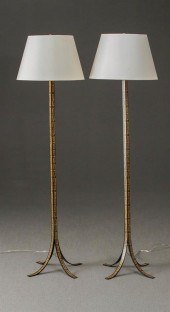 PAIR OF PARCEL GILT AND TôLE P