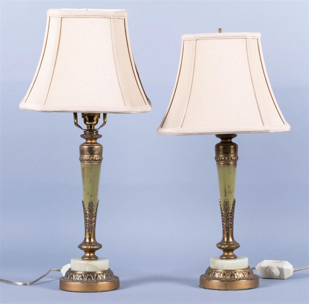 PAIR OF PARCEL-GILT AND TOLE PEINTE