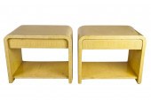 PAIR OF PARCHMANT LACQUERED SI