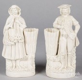 PAIR OF PARIAN BISQUE VASESPai