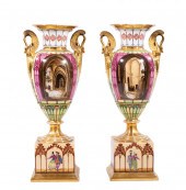 PAIR OF PARIS POLYCHROME AND G
