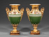 PAIR OF PARIS PORCELAIN AMPHOR