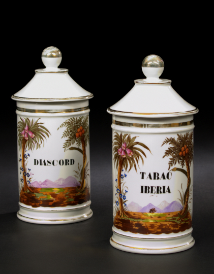 Pair of Paris Porcelain Covered