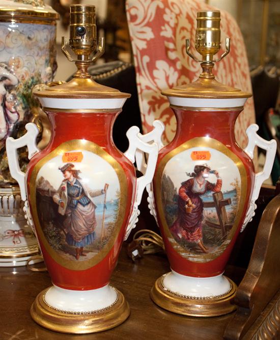 Pair of Paris porcelain