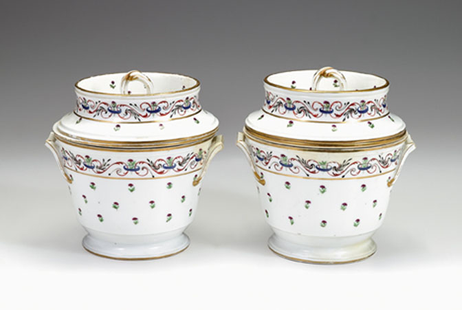 Pair of Paris porcelain fruit