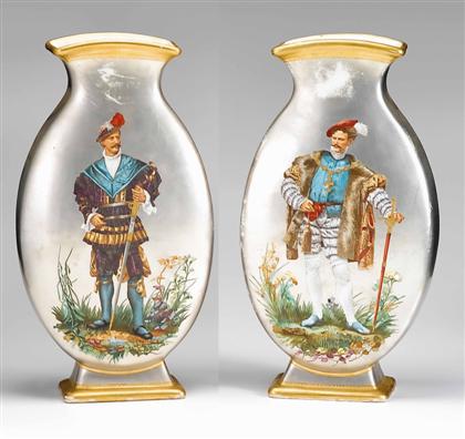 Pair of Paris porcelain silvered