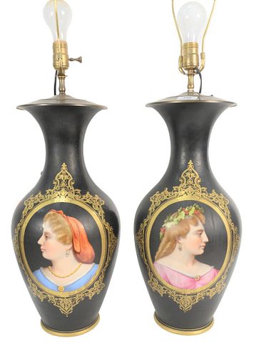 PAIR OF PARIS PORCELAIN VASES