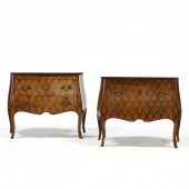 PAIR OF PARQUETRY INLAID DIMIN