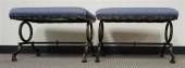 PAIR OF PARTIAL GILT TUBULAR M