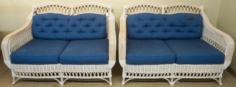 PAIR OF PARTIAL WHITE PAINTED