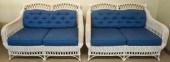 PAIR OF PARTIAL WHITE PAINTED