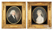 PAIR OF PASTEL OVAL PORTRAITS