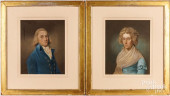 PAIR OF PASTEL PORTRAITS OF A