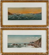 PAIR OF PASTEL SEASCAPES, CA.