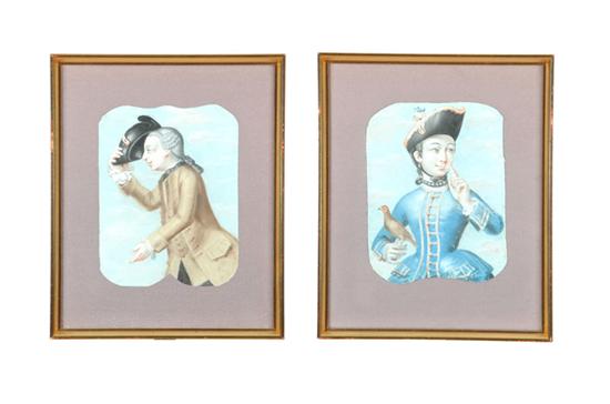 PAIR OF PASTELS.  Probably
