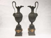 PAIR OF PATINATED AND PARCEL-G
