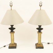 PAIR OF PATINATED BRONZE BUSTS
