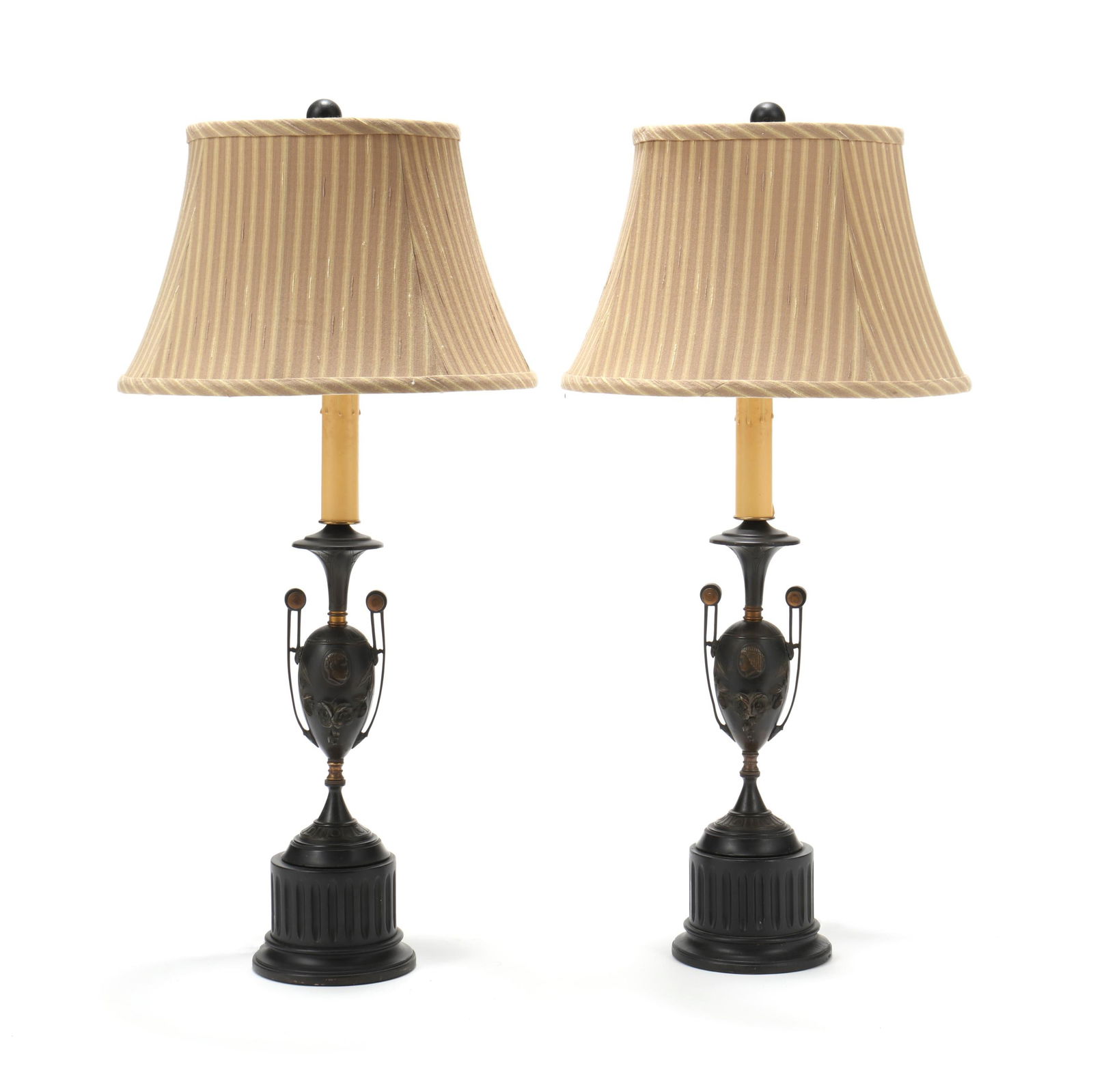 PAIR OF PATINATED EGYPTIAN STYLE