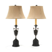 PAIR OF PATINATED EGYPTIAN STY