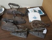 PAIR OF PATINATED IRON GAZELLE