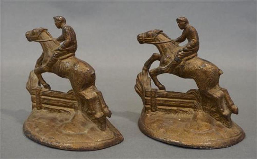 PAIR OF PATINATED IRON 'JUMPER'