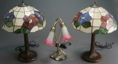 PAIR OF PATINATED METAL AND FA