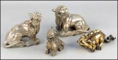 PAIR OF PATINATED METAL FOO DO