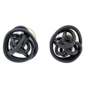 PAIR OF PATINATED SILVER EARRI