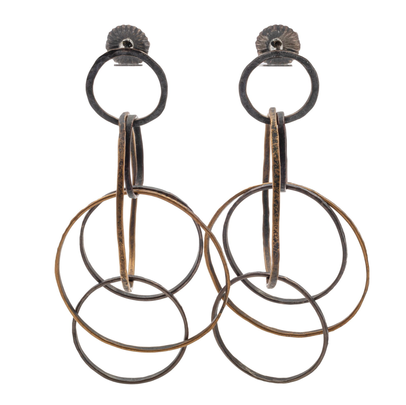 PAIR OF PATINATED STERLING
