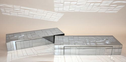 PAIR OF PAUL EVANS "CITYSCAPE"