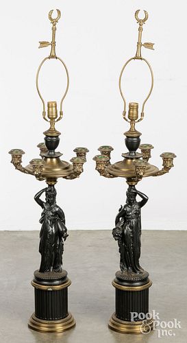 PAIR OF PAUL HANSON TABLE LAMPSPair