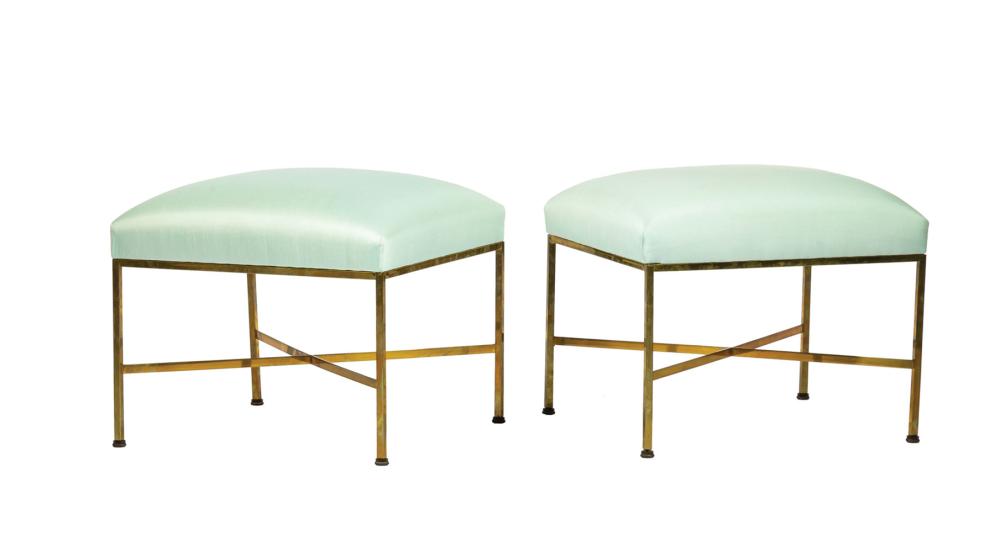 PAIR OF PAUL MCCOBB BRASS