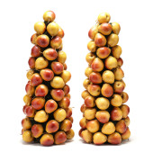 PAIR OF PEAR FORM TOPIARY GARN