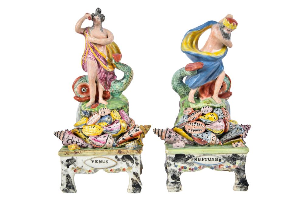 PAIR OF PEARLWARE PORCELAIN