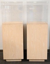 PAIR OF PEDESTALS WITH PLEXI G