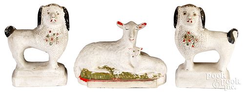 PAIR OF PENNSYLVANIA CHALKWARE