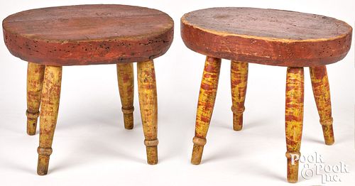 PAIR OF PENNSYLVANIA PAINTED POPLAR