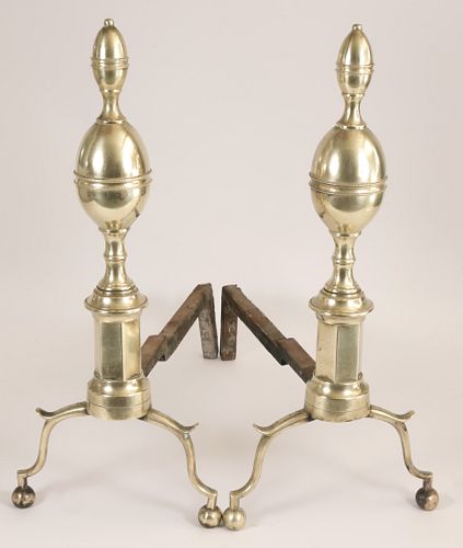 PAIR OF PERIOD BRASS DOUBLE LEMON
