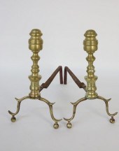 PAIR OF PERIOD MULTI-TURNED BR